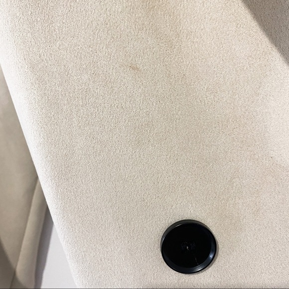 ZARA Faux Tan Suede Trench Coat size Small - Picture 15 of 15